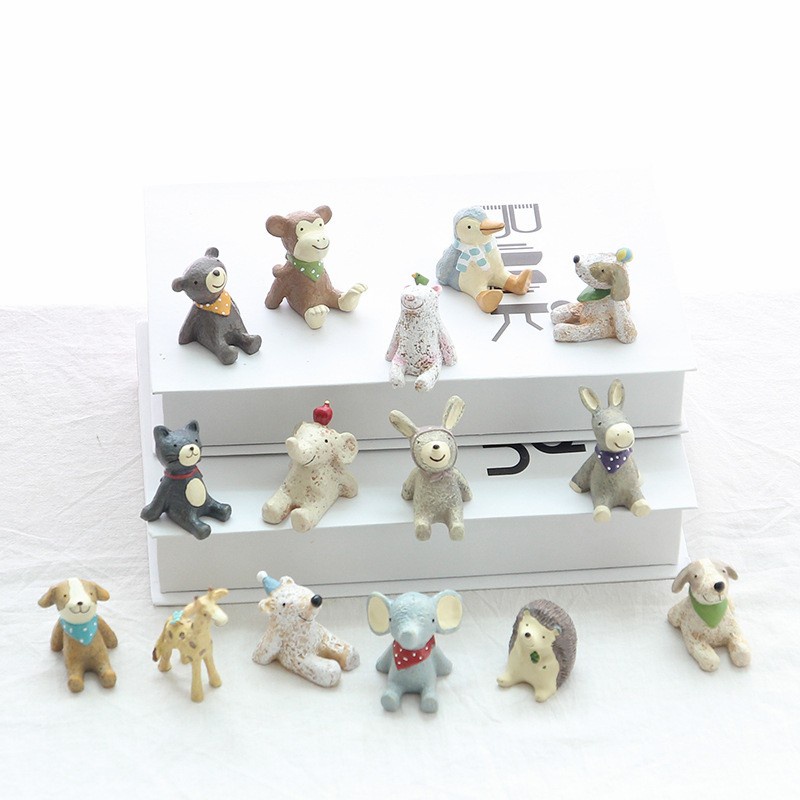 TBI Animals Miniature 15PCS Binatang Hewan Miniatur Mini Kucing Anjing