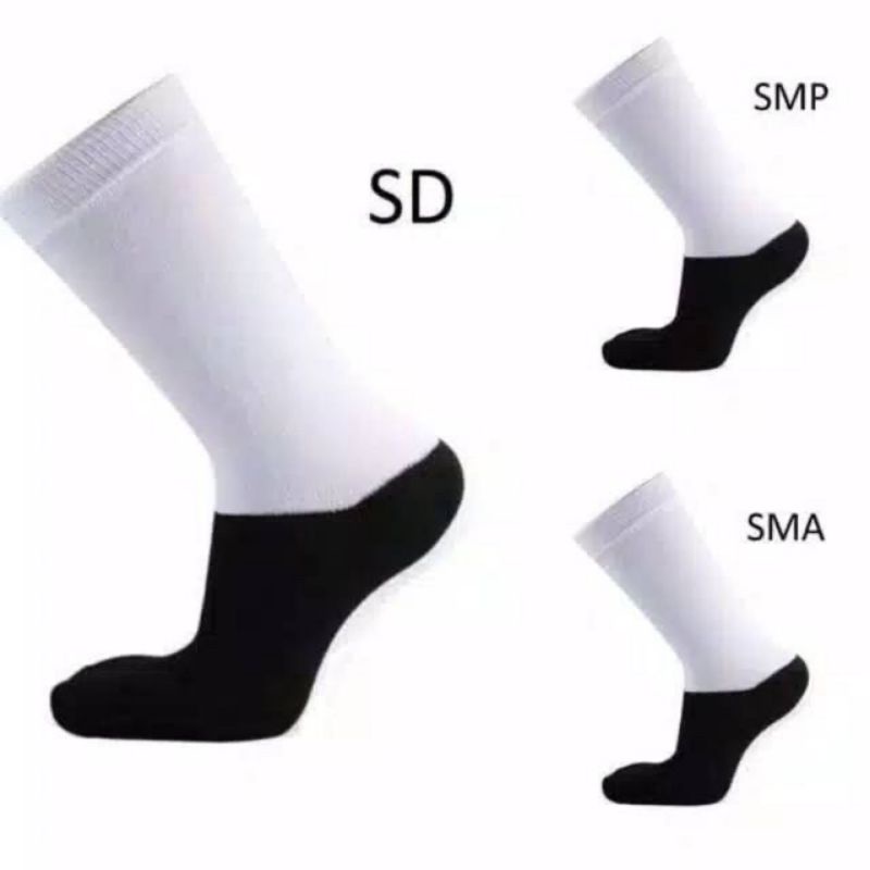 KAOS KAKI SEKOLAH HITAM PUTIH SD SMP SMA Kaos kaki Murah