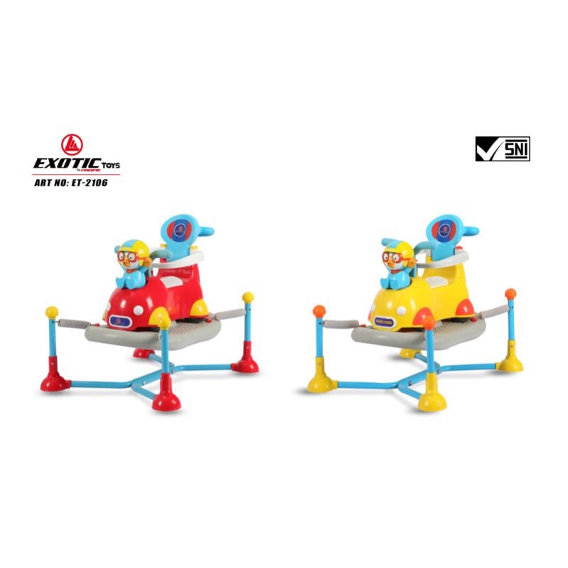 Exotic Multifunction 4in1 Rocking Spring Chair ET-2106 / Mainan Kuda Kudaan Ride On Multifungsi (Tersedia varian warna)