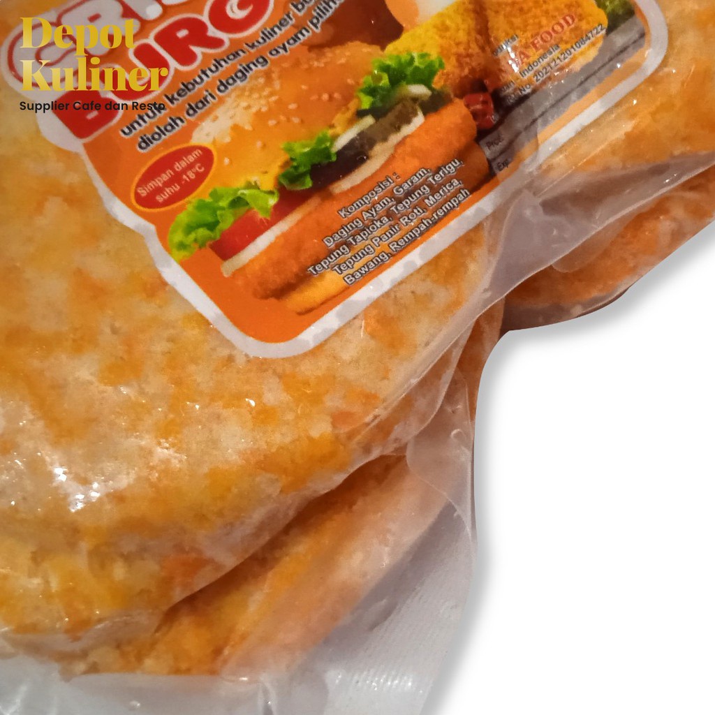 Daging Patty Burger Crispy Koranda Krispi Isi 6