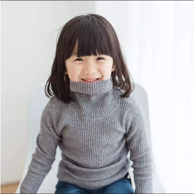 RAJUT ANAK TURTLENECK / SWEATER TURTLENECK ANAK / ESTIMASI 3-5 TAHUN / RAJUT ANAK / SWEATER ANAK