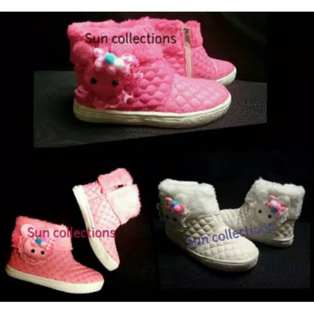 Sepatu Boots Anak Perempuan / Sepatu Bulu Anak wanita