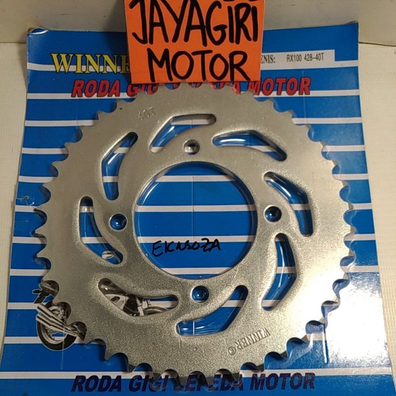 Gear Belakang RX 100 RXK RXS 428 30T 34T 35T 40T 41T 42T 43T 46T Gigi Tarik Rantai Roda RXKing King Chain Kit Chainkit Sprocket Gear Set Gearset Gir Girset Depan Drive YGP Sproket Komplit Front Rear Yamaha RX100 RXZ Vega Jupiter R Z MX Crypton Old New Ori-Winner - 40T
