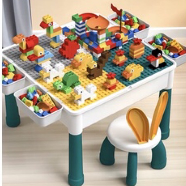 Meja Lego Anak - Termasuk Lego dan Kursi.