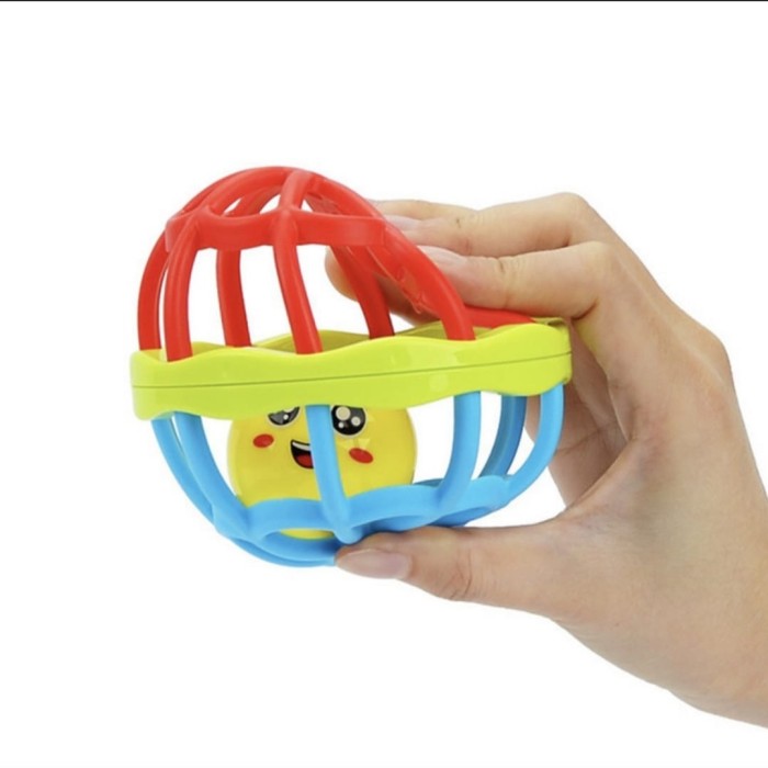 TokoPapin Rattle Teether Bayi Bola Kerincingan Silikon Karet Lembut BPA Free Mainan Bola Anak Bayi Bisa Bunyi lucu