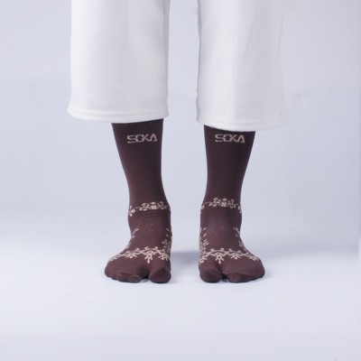 Kaos Kaki Wanita Murah / SOKA Sock Essentials Motif HENNA / Kaos Kaki Jempol Muslimah Panjang