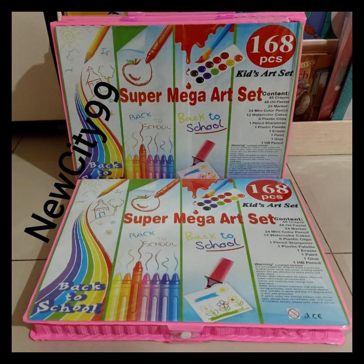 

Terlaris Alat Melukis Super Mega Art Set 168 Pcs/Colour-Mewarnai - Hitam