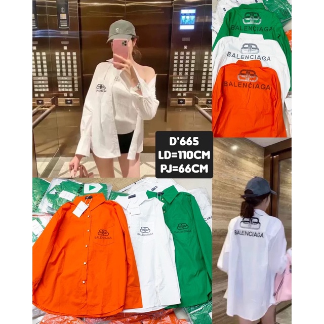 KEMEJA BRANDED WANITA BAL3NC1GA IMPORT PREMIUM NEW