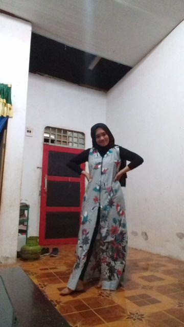 Outer Batik Wanita Cantik Syari Seragam Kantor Cendrawasih Kupu