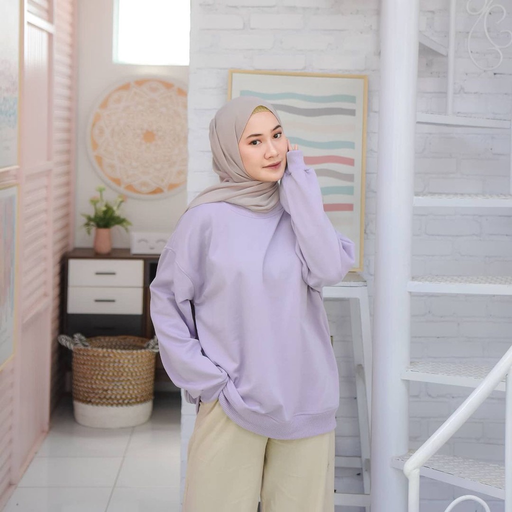 JUMBO Size BASIC SWEATER || CRAWNECK Sweatshirt Zumbo Size XXl PRIA WANITA