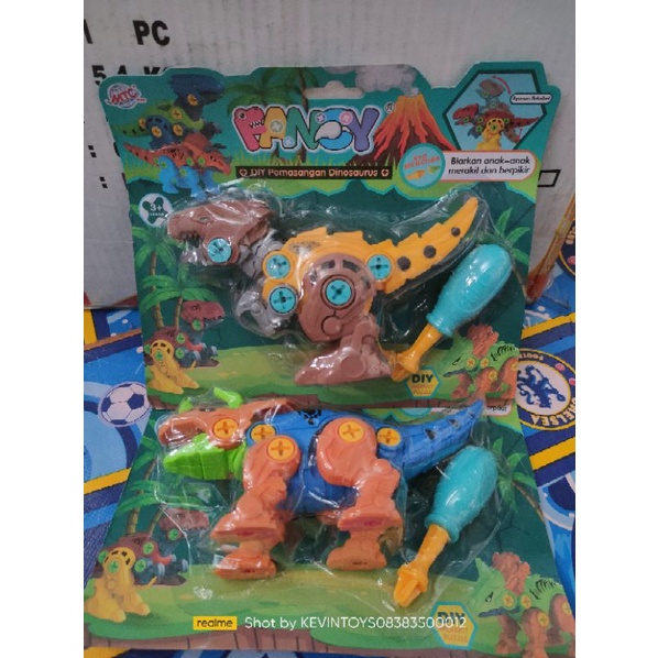 MC 459-A DIY PEMASANGAN DINOSAURUS FANCY / MAINAN ROBOT DINOSAURUS BISA DI BONGKAR PASANG