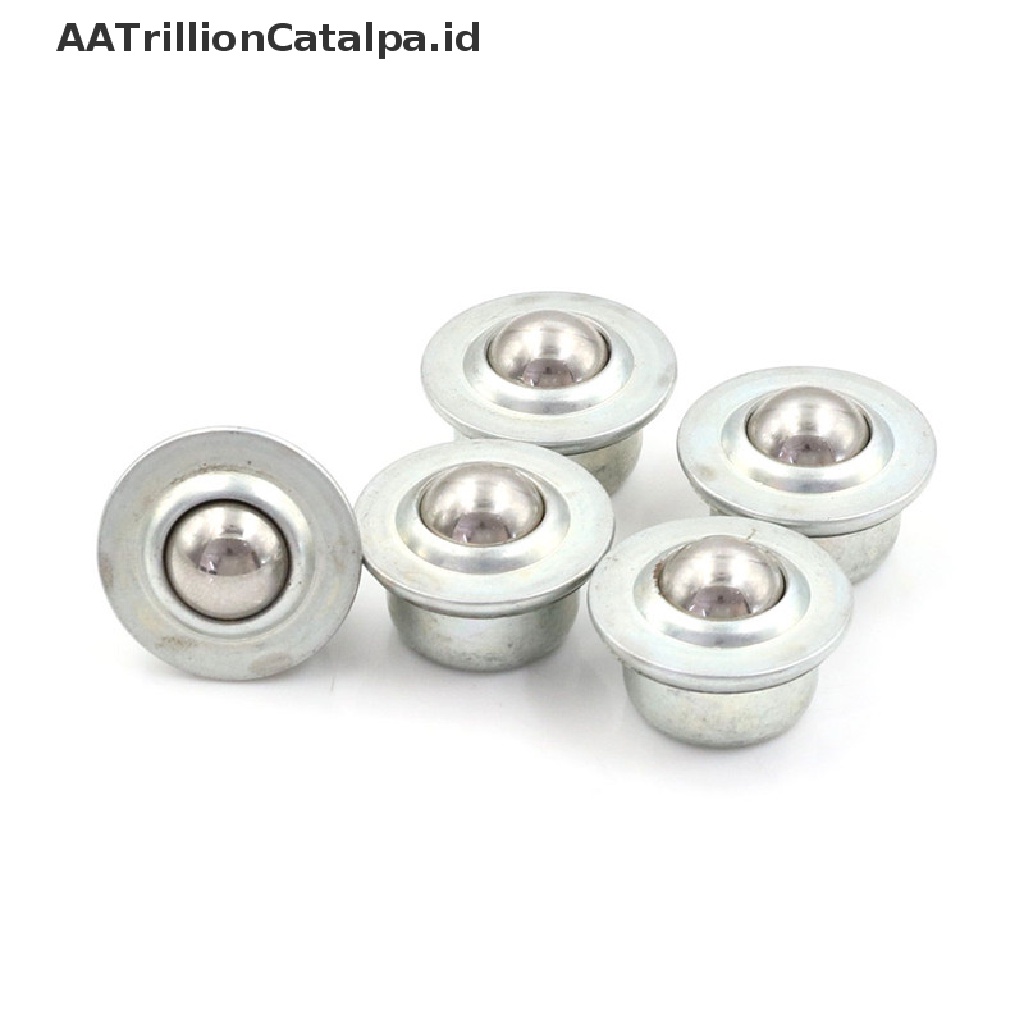 5 Pcs CY-15H 32mm Ball Bearing Unit Conveyor Roller Wheels Bahan Metal