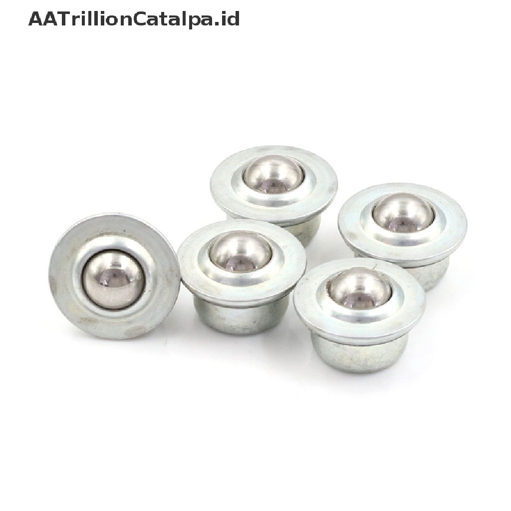 5 Pcs CY-15H 32mm Ball Bearing Unit Conveyor Roller Wheels Bahan Metal