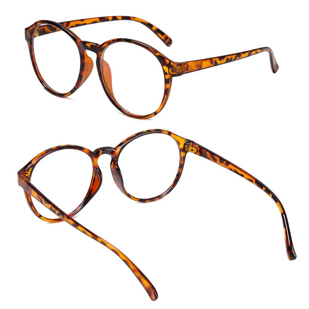 Lily Kacamata Bulat Unisex Ultra Ringan Plastik Retro Frame Kacamata Optik