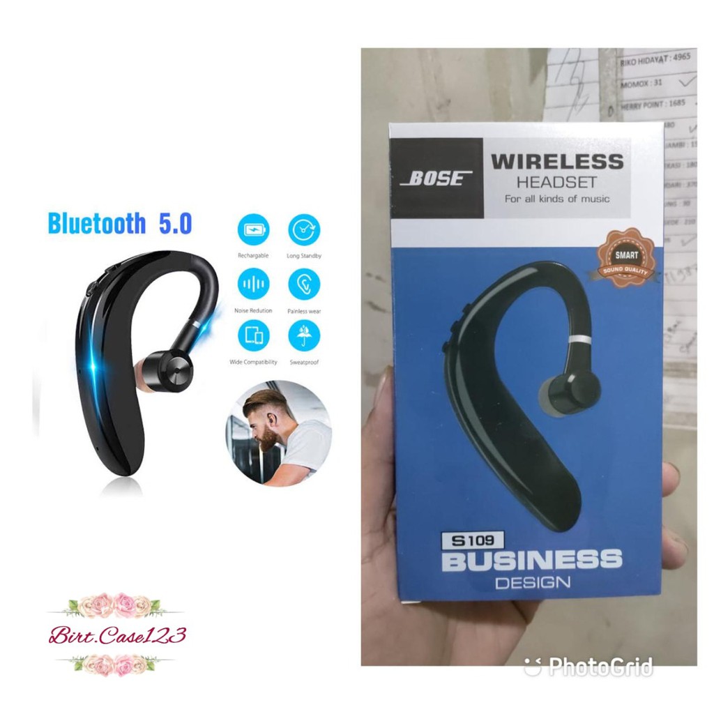 BM029 Headset earphone bluetooh wireles single S109 busines for oppo xiaomi vivo etc ORIGINAL BC5790