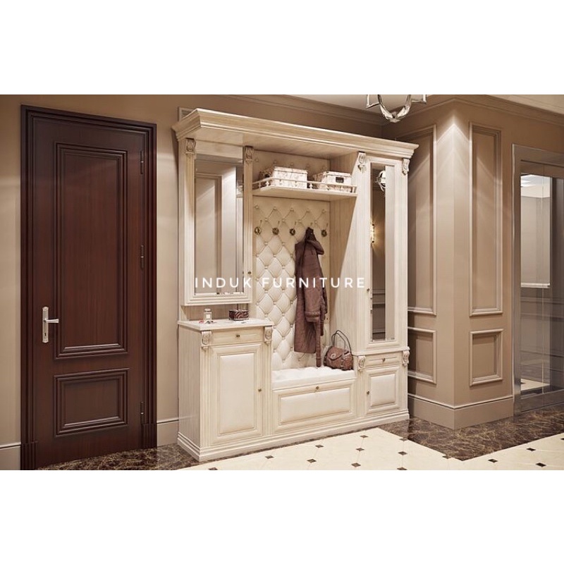 LEMARI GANTUNG CUSTOM DUCO PUTIH MEWAH.LEMARI COLIBRI CUSTOM