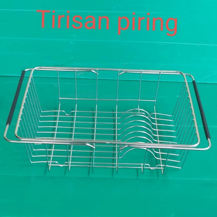rak tirisan piring wastafel cuci piring stainless