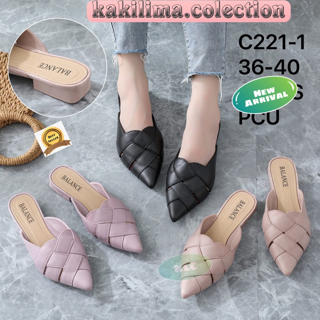 Balance C221/sendal selop wanita sandal karet jelly perempuan kekinian