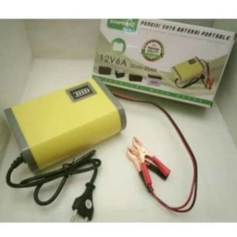 Cod Charger High Quality Charger Aki Sunpro 12V. 6A//Charger motor mobil