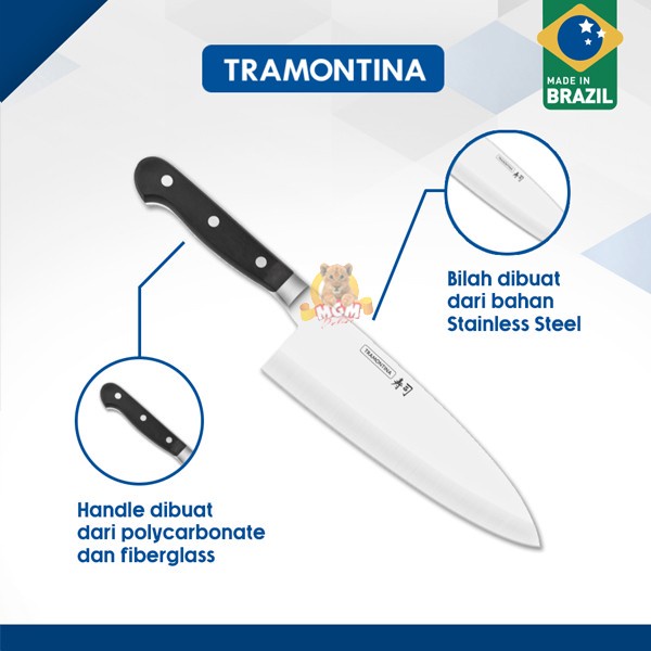 Tramontina DEBA 8in GOLD pisau sushi line japan precision knife