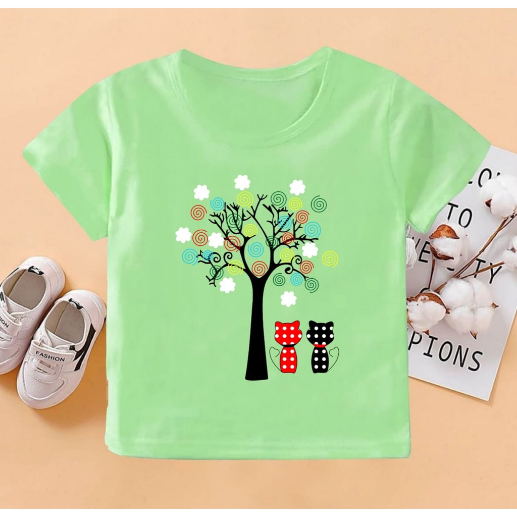 POLILE / KAOS ANAK GIRL MOTIF POHON / TERLARIS