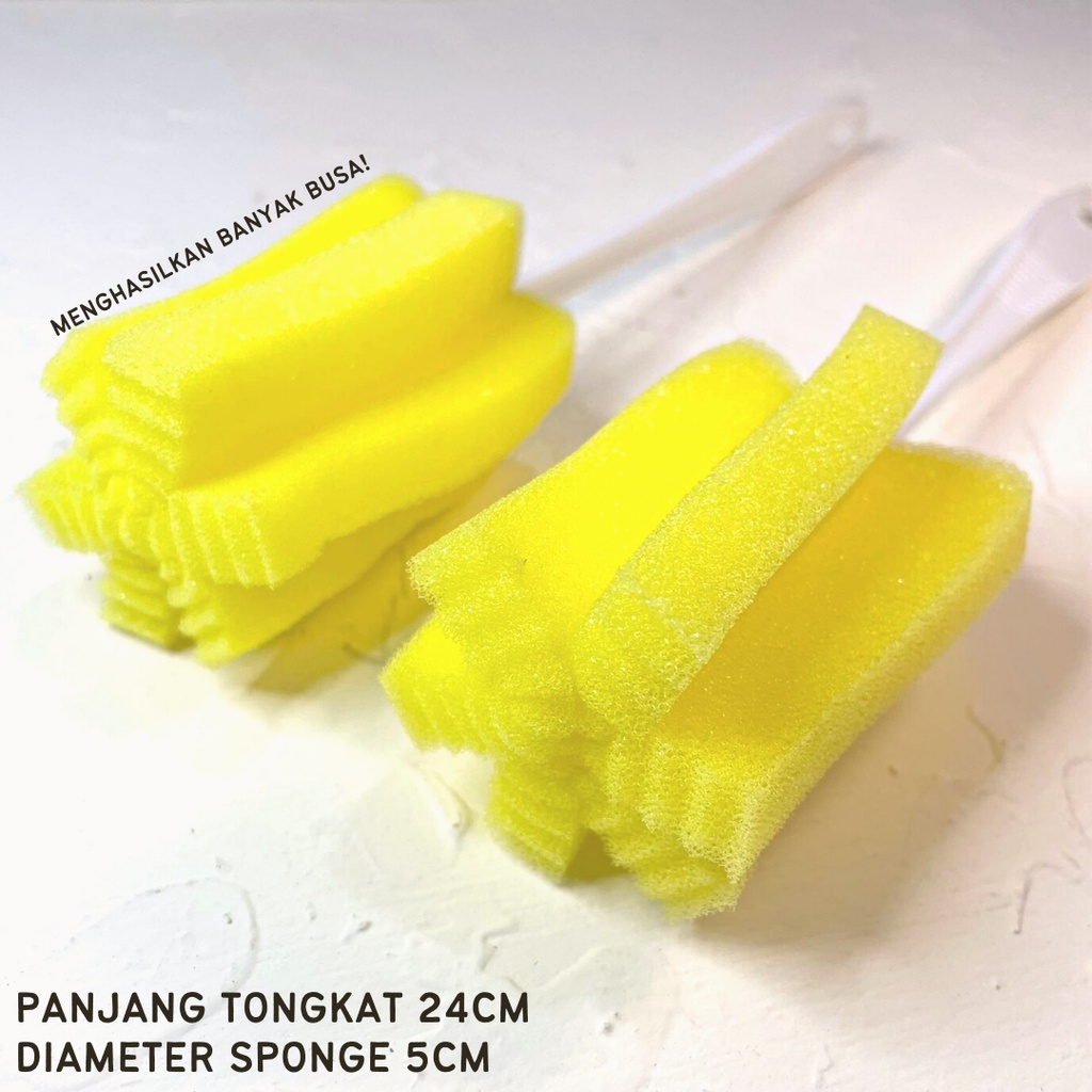 SPONGE TONGKAT SIKAT GELAS BOTOL | SPONS PEMBERSIH UNTUK CUCI PERALATAN MAKAN