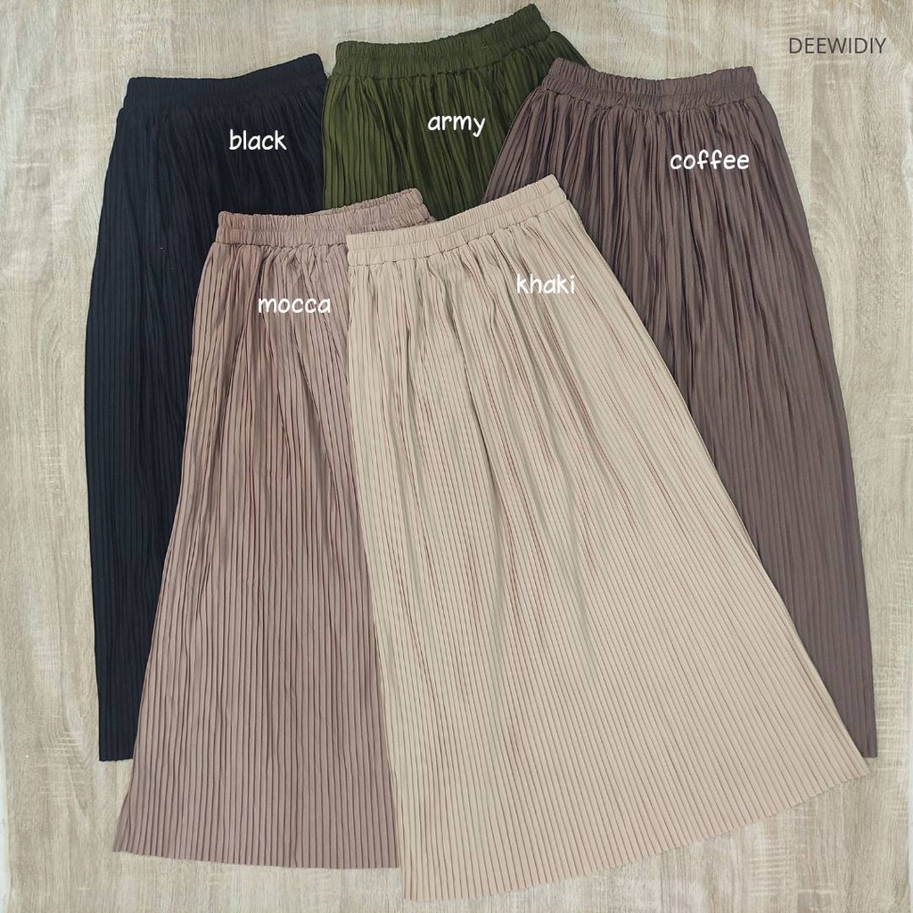 ROK PLISKET PREMIUM UNTUK FORMAL DAN CASUAL - DAILY PLEATS SKIRT DEEWIDIY