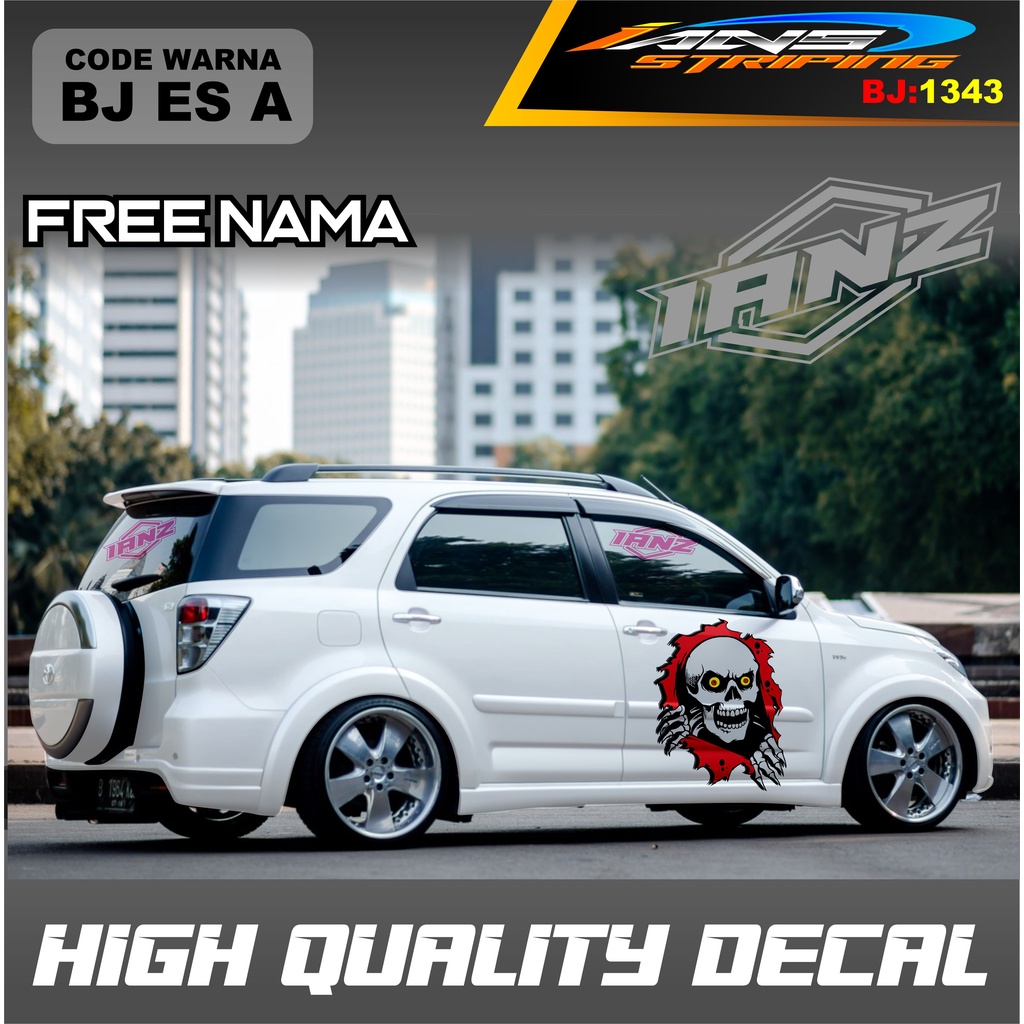 COD STIKER DECAL MOBIL NEW DESAIN TERIOS AVANZA INNOVA XENIA DLL / STIKER DECAL MOBIL UNIVERSAL