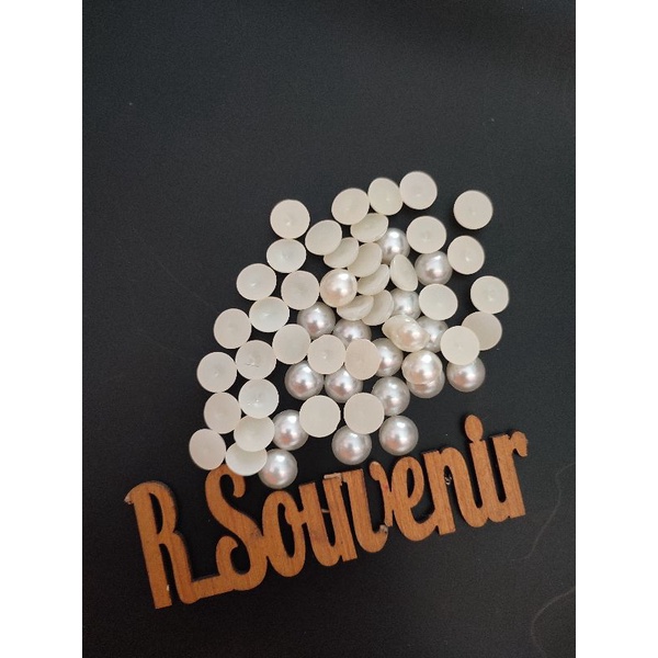 (ISI 50 BUTIR)MUTBEL bw/mutiara belah/manik belah 8mm/10mm/12mm