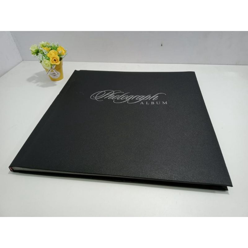 [GUDANG ALBUM ID] ALBUM FOTO JUMBO MAGNETIC BLACK PERSEGI FREE TAS