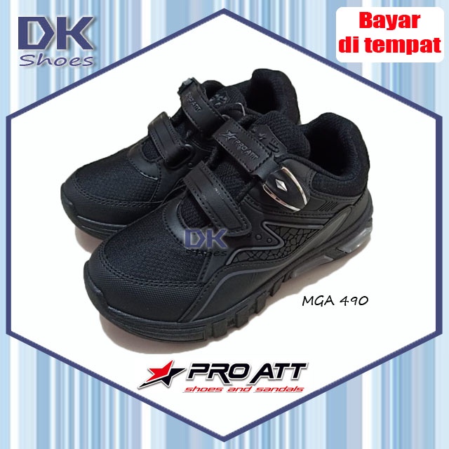 Sepatu Sekolah Pro ATT MGP MGA 28-37 Hitam Magnet Anak Laki