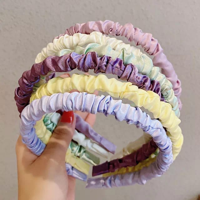 Bando Scrunchies H301 Headband Korea Pastel Sifon Bando Korea Kerut Bandana ACC