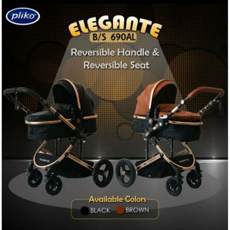 STROLLER PLIKO ELEGANTE REVERSIBLE CARRYCOT