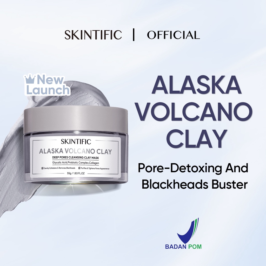 [Pre-order] SKINTIFIC Alaska Volcano Clay Mask Deep Pores Cleansing Mud Mask 55g [BPOM]