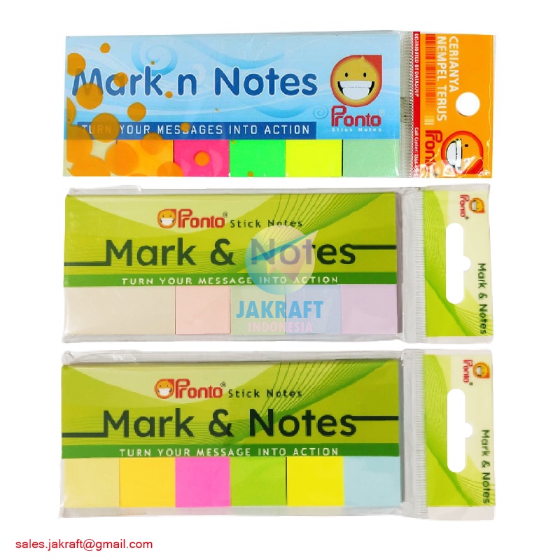 

(1 Set) Memo Tempel PRONTO PSN25 Mark & Notes Bahan Kertas Sticky Stick Note