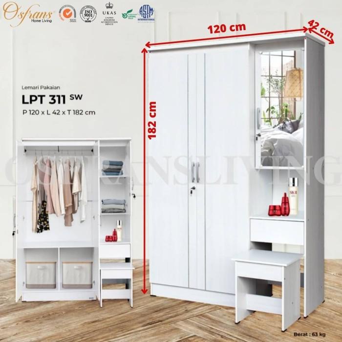 Jual Lemari Pakaian Baju Pintu Meja Rias Lunar Lpt Shopee