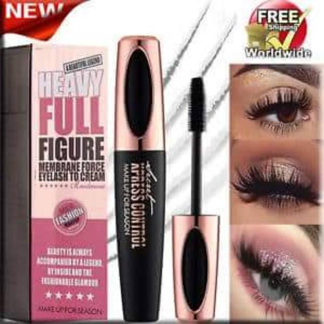 HEAVY FULL FIGURE 4D SILK FIBER EYELASH MASCARA/MEMBUAT BULU MATA PANJANG/MENEBALKAN 100% ORIGINAL