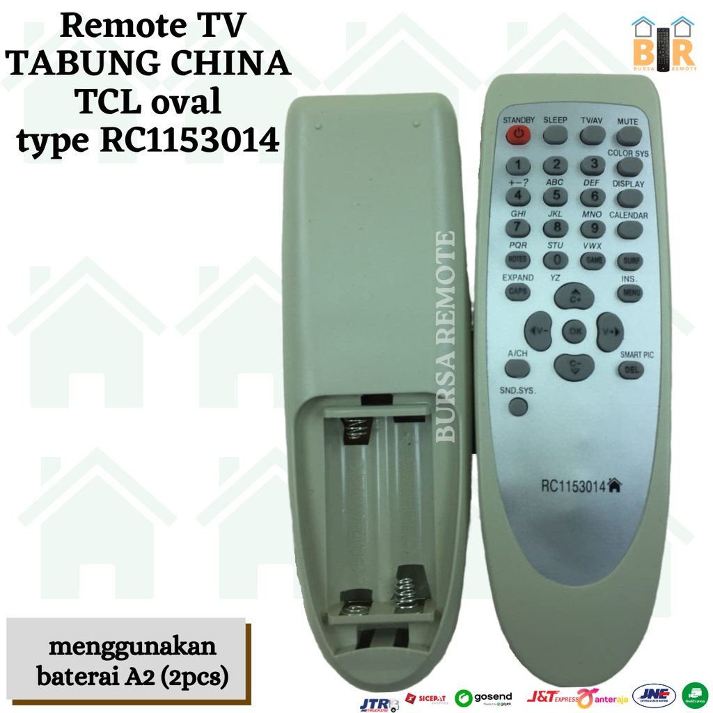 REMOT / REMOTE TV TABUNG CHINA TCL Oval RC1153014 / ECER DAN GROSIR