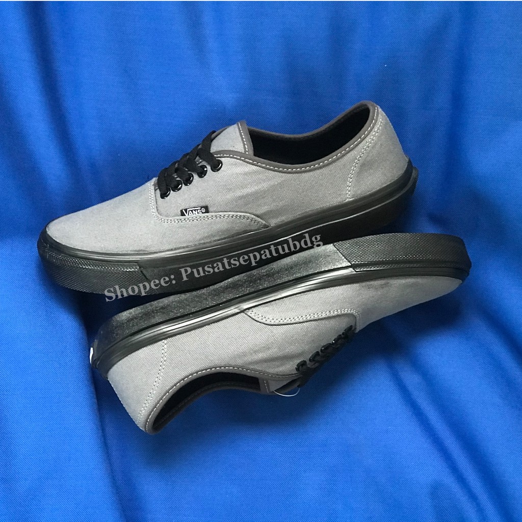 Vans Authentic Grey Black Sol Hitam