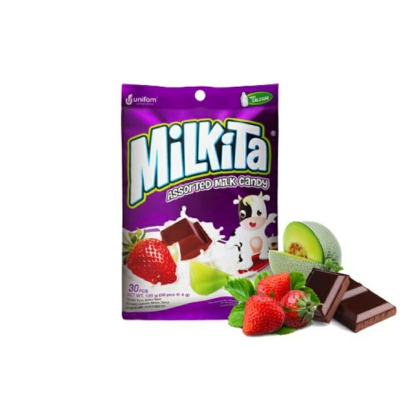 

Milkita Candy Assorted Bag Premium Lokal 30 pcs X 4 g