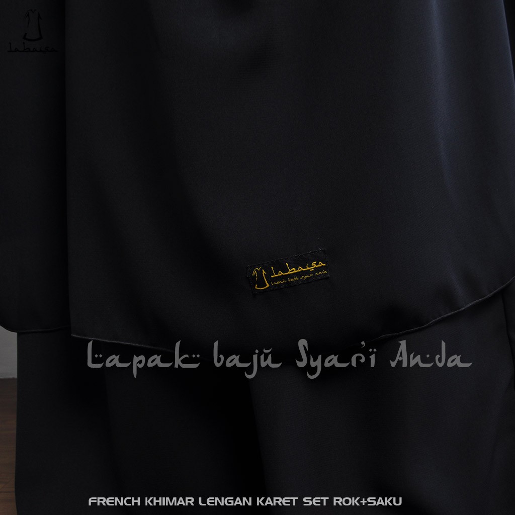 Labasa French Khimar Instan Lengan Karet Set Rok (ada sakunya) | French Hijab | Bisa COD