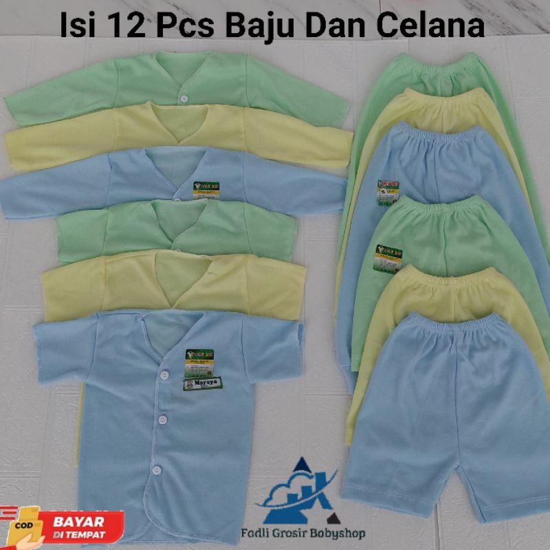 12 Pcs Baju Celana Bayi Newborn Neci Terbaru