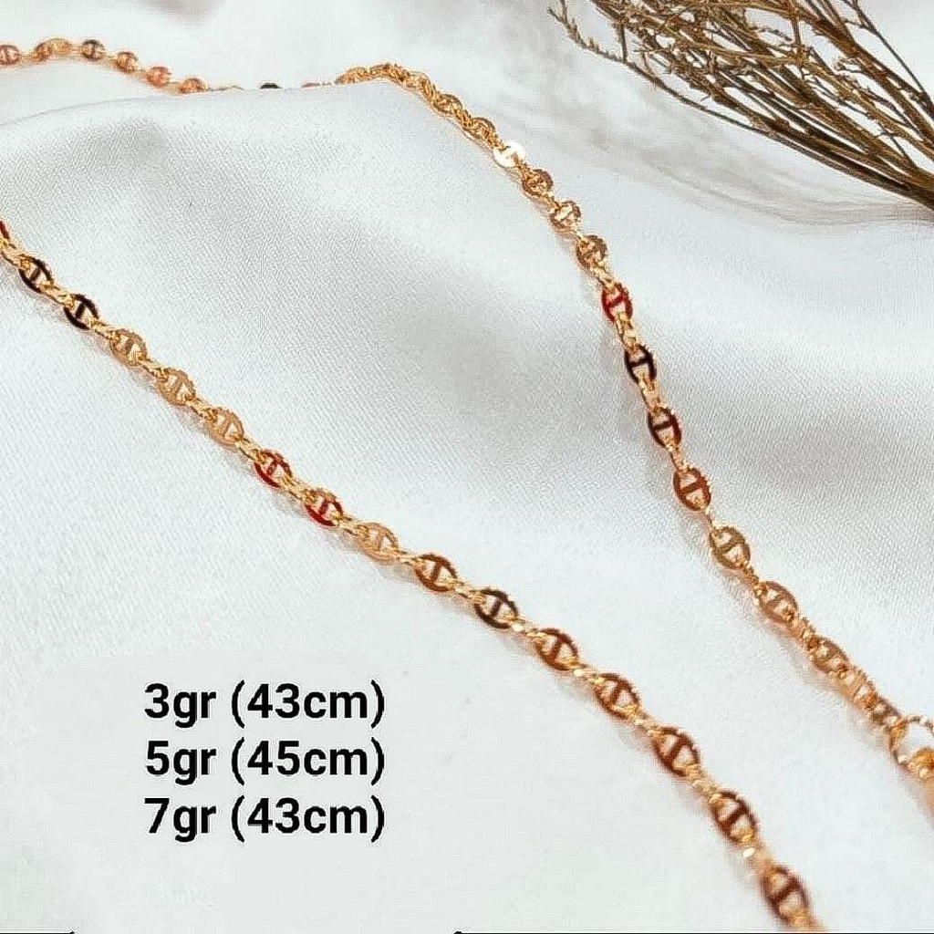 Kalung gelang anak dan dewasa emas asli kadar 700 70 16k 750 75 17k casteli rantai tangan horseshoe rosegold gold 3 4 5 7 8 gram gr g panjang cowok cewek pria wanita