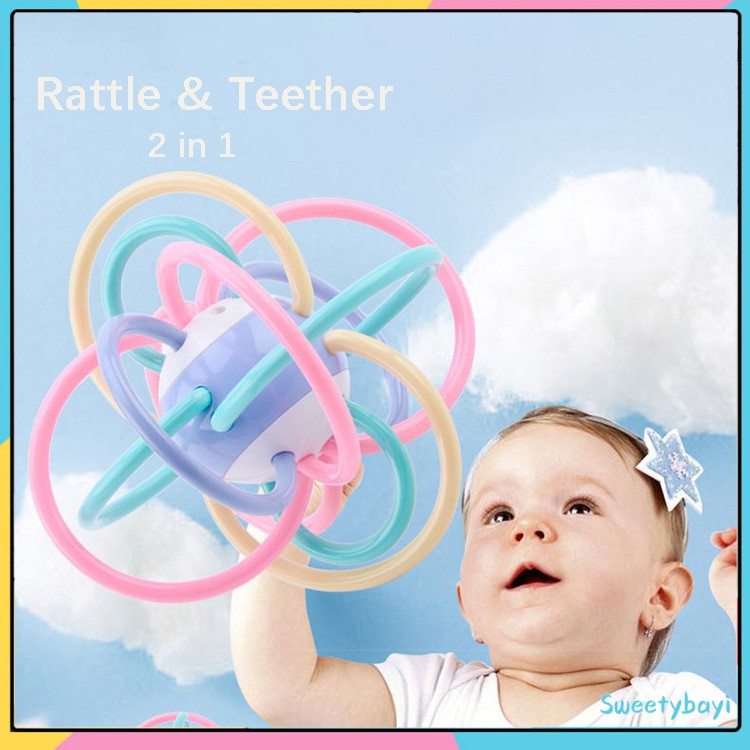 SweetyBayi Teether bayi Mainan gigitan bayi bola Manhattan