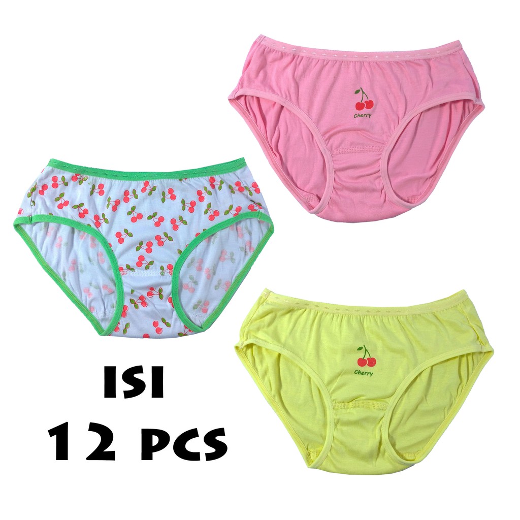 12 Pcs Celana Dalam Anak Perempuan - Panty Anak By Golden Nick Girl