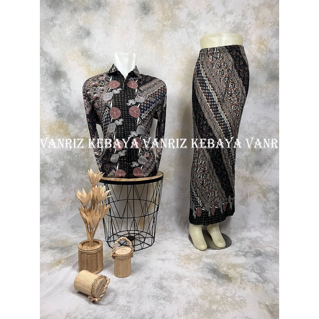 By GoldenStoreROK PLISKET COUPLE LENGAN PANJANG/ROK BATIK PLISKET COUPLE/ROK PLISKET BATIK DAN KEMEJA