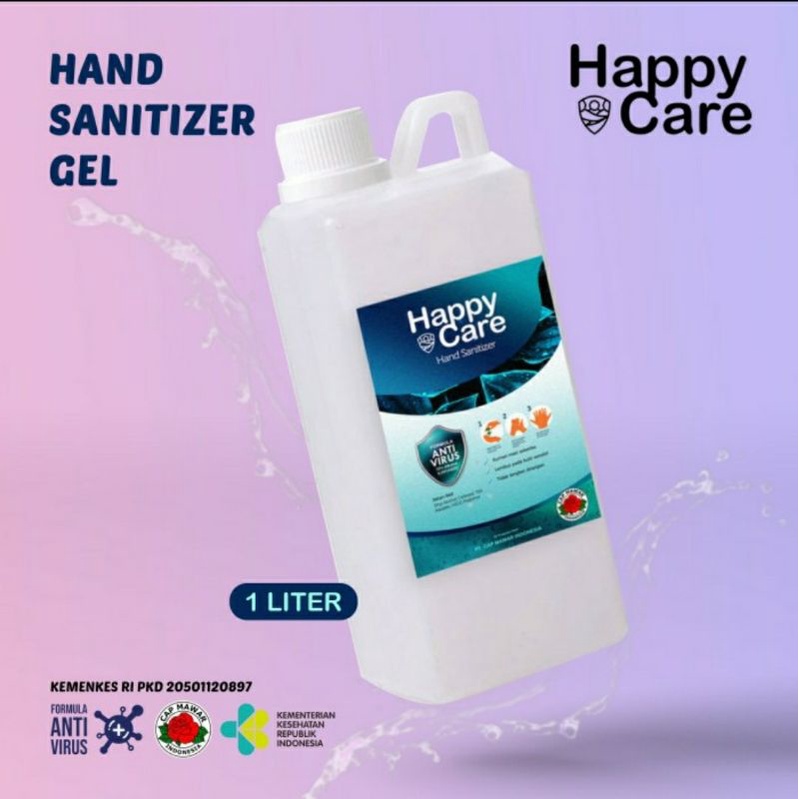 Happy Care HAND SANITIZER GEL 1000ml HAND SANITIZER GEL 1 liter ANTISEPTIC GEL 500ml ANTI SEPTIK GEL