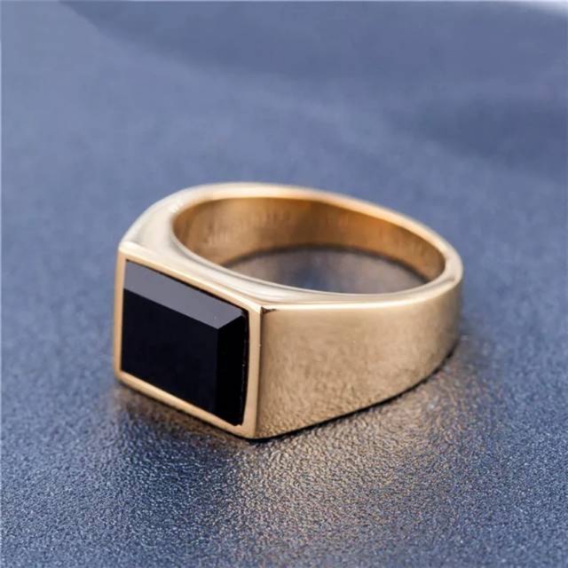 COD!! Cincin Ring Gold Onyx Stone