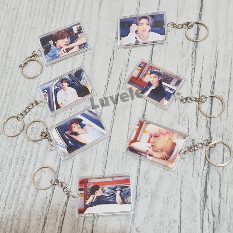 BTS BUTTER CONCEPT PHOTO Acrylic Clear Keychain Gantungan Kunci Akrilik