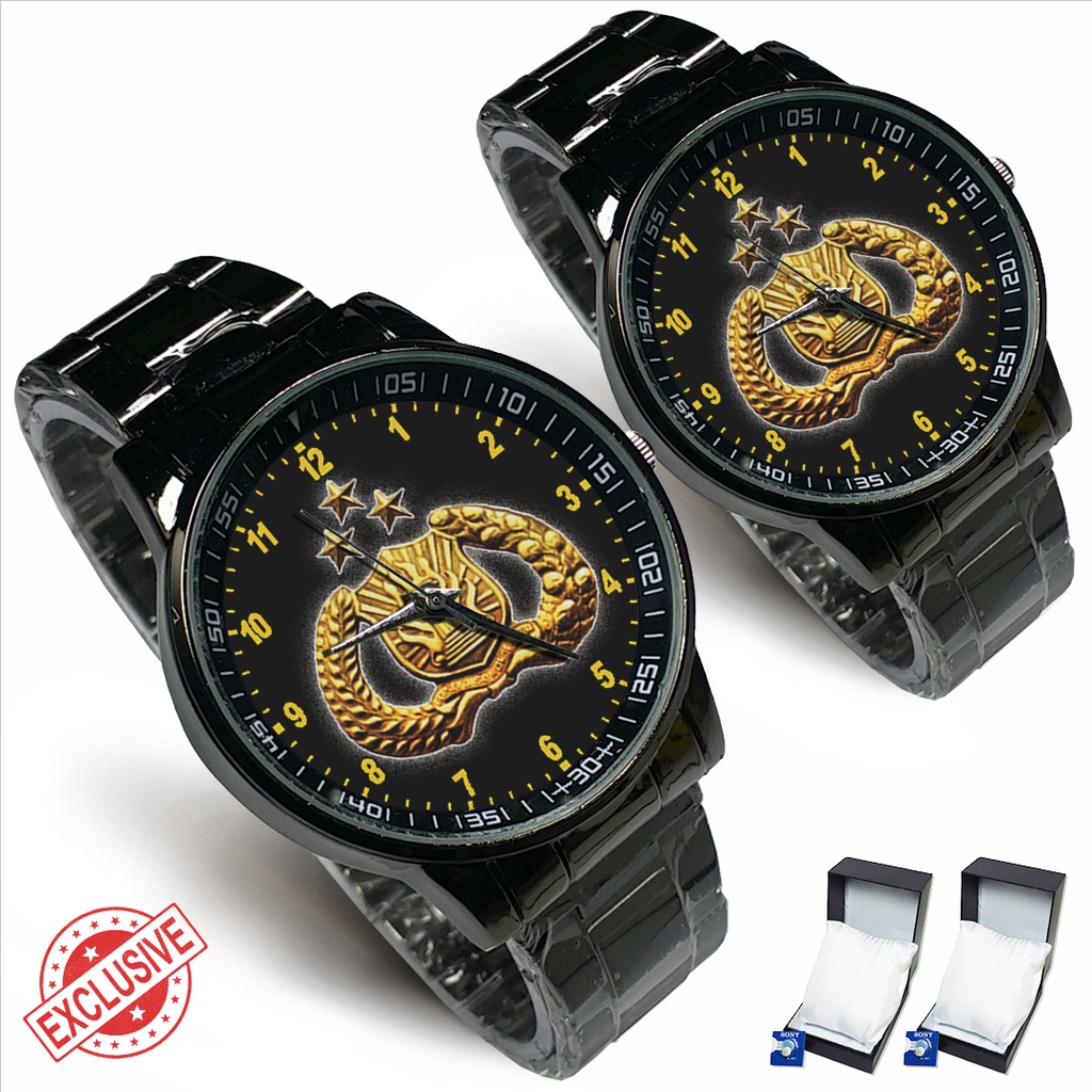 Jam Tangan Rantai Couple POLRI - 02 (Keren)